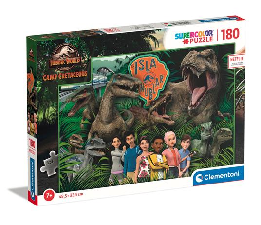 Puzzle 180 pezzi. Jurassic World Camp Cretaceus