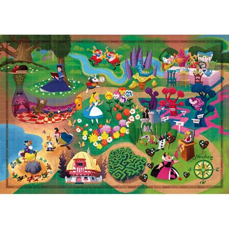 Puzzle 1000 pezzi Alice Disney Story Maps - 2
