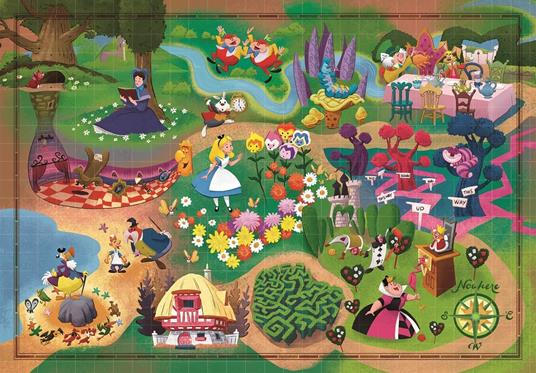 Puzzle 1000 pezzi Alice Disney Story Maps - 4