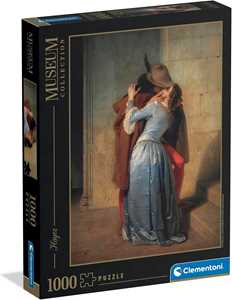 Giocattolo Clementoni - Puzzle 1000 Pezzi Arte per Adulti e Ragazzi, Museum Collection, Tema Bacio di Hayez, Idea Regalo Uomo e Donna Clementoni