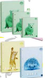 Cartoleria Quaderno Blocco Skip A5 Color Inside 70Ff/Sh (con Fori E Microp) - 5M, a quadretti 5mm Pigna