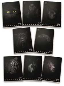 Cartoleria Confezione da 10 quaderni, Maxi Monocromo Black 38Ff/Sh  Gr.100 , 1R, a righe Pigna