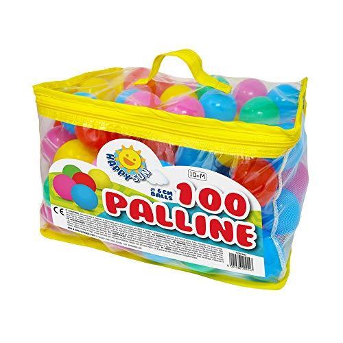 Sport1 100 Palline Morbide Colorate in plastica D6 cm