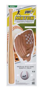 SportOne Nuovo Set Baseball Guanto Palla E Mazza