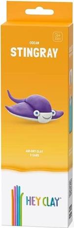 Hey Clay Stingray, pasta modellabile small set Razza. Argilla da Modellare per Bambini in confezione piccola da 1 soggetto con 3 colori. Set Stingray personaggio razza. Con App interattiva. Atossica