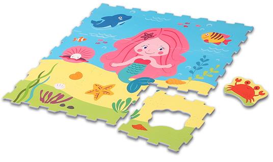 Tappeto Componibile Sirena Puzzle Con Figure Estraibili (9 pz) (705000076)