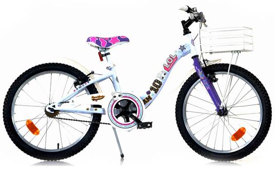 Bicicletta per Ragazza 20" 2 Freni LOL Bianca e Viola