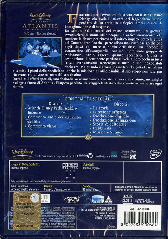 Atlantis: l'impero perduto (2 DVD)<span>.</span> Deluxe Edition di Kirk Wise,Gary Trousdale - DVD - 2