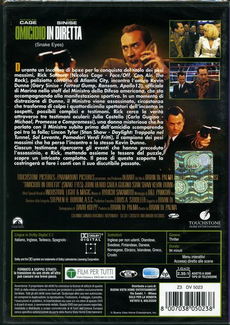 Omicidio in diretta di Brian De Palma - DVD - 2