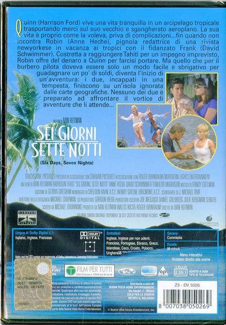 Sei giorni sette notti di Ivan Reitman - DVD - 2