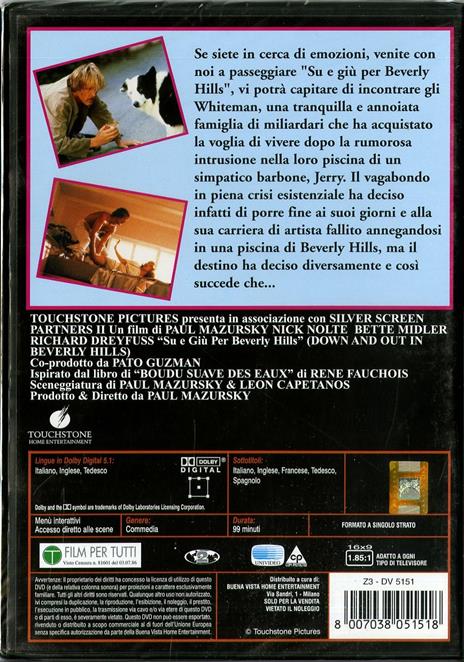 Su e giù per Beverly Hills di Paul Mazursky - DVD - 2