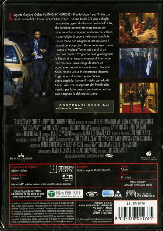 Bad Company. Protocollo Praga di Joel Schumacher - DVD - 2