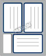 Etichette per quaderni e libri permanenti Markin Bianche bordate con righe. Busta 10 etichette