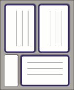 Etichette bianche con righe bordate Markin formato 83 x 53 mm. Confezione 10 buste da 10 fogli