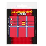 Etichette Adesive Fluo 70x37 Per Libri Rosso