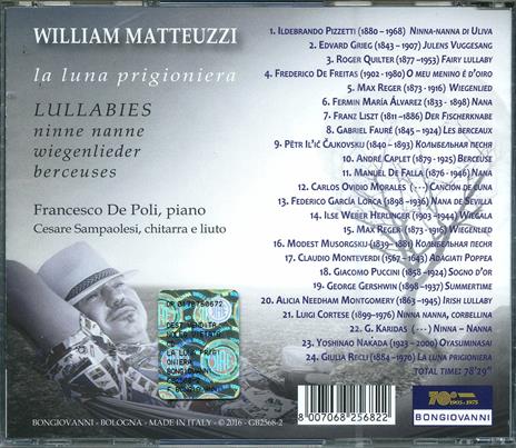 La Luna Prigioniera - CD Audio di William Matteuzzi - 2