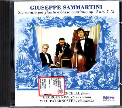 Sonate per flauto op.2 n.7, n.8, n.9, n.10, n.11, n.12 - CD Audio di Giuseppe Sammartini
