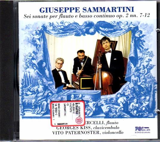 Sonate per flauto op.2 n.7, n.8, n.9, n.10, n.11, n.12 - CD Audio di Giuseppe Sammartini
