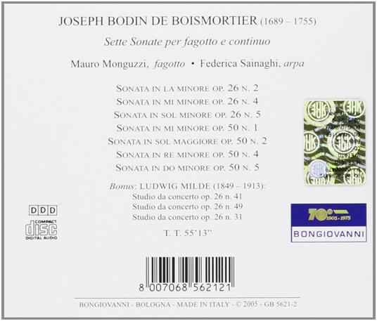 Sonate per fagotto - CD Audio di Joseph Bodin de Boismortier - 2