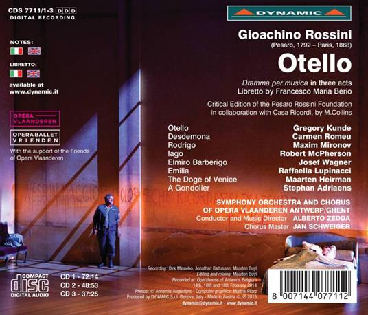 Otello - CD Audio di Gioachino Rossini,Alberto Zedda,Gregory Kunde,Carmen Romeu - 2