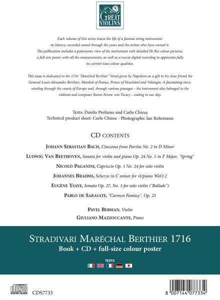 Stradivari. Maréchal Berthier 1716 (Serie: Great Violins) - CD Audio di Pavel Berman - 2