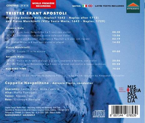 Tristes Erant Apostoli. Sacred Works - CD Audio di Antonio Nola - 2