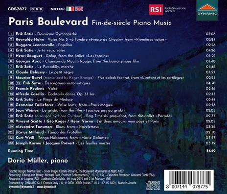 Paris Boulevard - Fin-de-siecle Piano Music - CD Audio di Dario Müller - 2