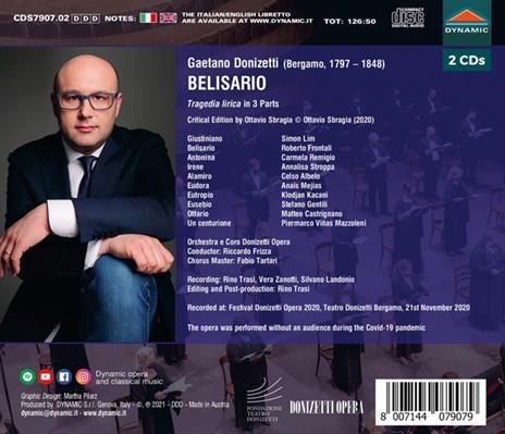 Belisario - CD Audio di Gaetano Donizetti,Riccardo Frizza,Roberto Frontali - 2