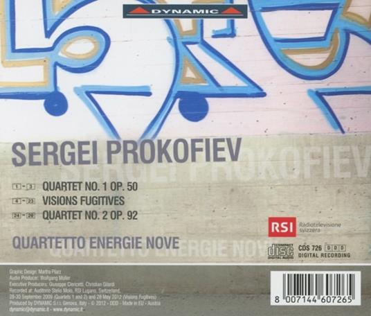 Quartetti per archi n.1, n.2 - CD Audio di Sergei Prokofiev - 2