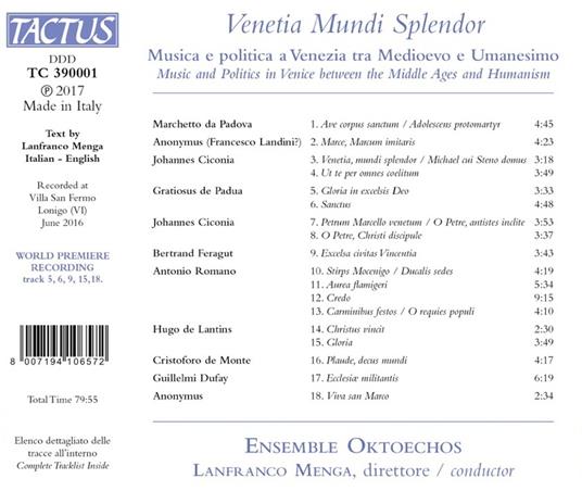 Venetia Mundi Splendor - CD Audio di Ensemble Oktoechos - 2