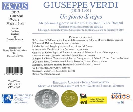 Un giorno di regno - CD Audio di Giuseppe Verdi - 2