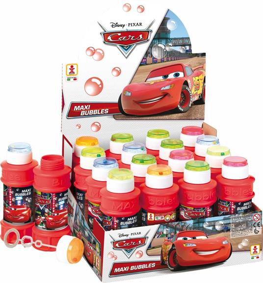 Bolle di Sapone Cars. Flacone Maxi 175 Ml Display 1 Pezzo
