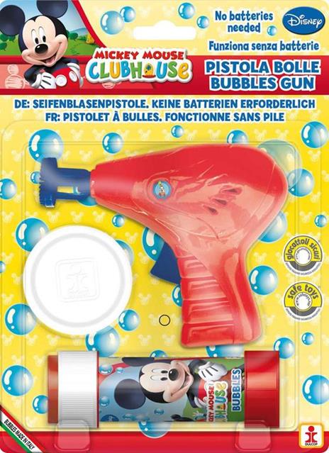 Bolle di Sapone. Pistola Bolle Meccanica Piccola. La Casa di Topolino. Blister 1 Pz 60 Ml. Dulcop (Bubble World)