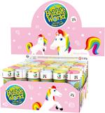 Bolle di Sapone Unicorn Bubbles. Flacone 60 Ml Display 36 Pz