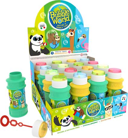 Dulcop Display 16 Pz Bolle di Sapone Animal Flacone Maxi 175 Ml