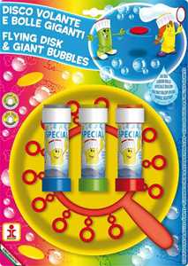 Giocattolo Bolle di Sapone. Disco Volante Bolle Giganti. Piatto + Soffiatore Multiplo + 3 Flaconi 60 Ml. Dulcop (Bubble World) Dulcop