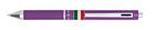 Penna a sfera 4 funzioni Quadra Italia Gommata Viola