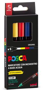 Marcatore Poscapen. Confezione 5 pezzi assortiti