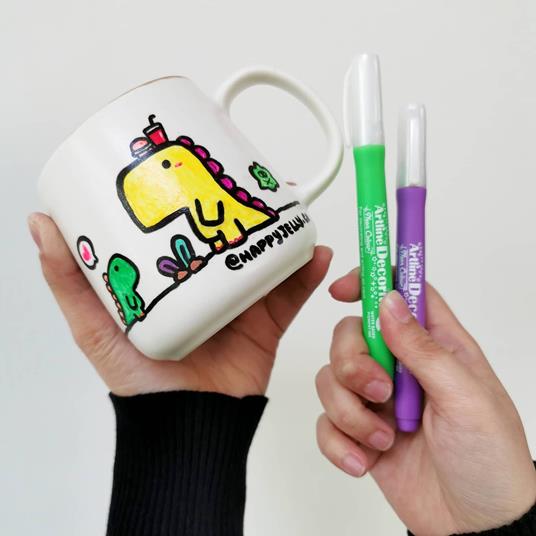 Marcatore Decorite punta pennello Neon. Confezione 4 pezzi - 6