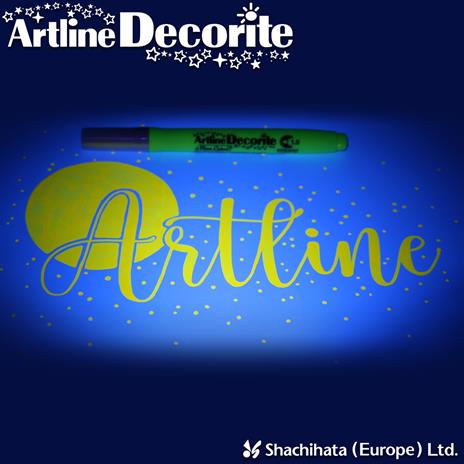 Marcatore Decorite punta pennello Neon. Confezione 4 pezzi - 7