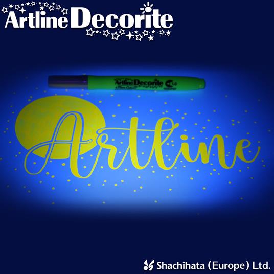 Marcatore Decorite punta pennello Neon. Confezione 4 pezzi - 7