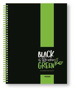 Cartoleria Quaderno Spiralato A4 Quadretti 5 mm - elementari e medie - Black Is The New Green Tekno
