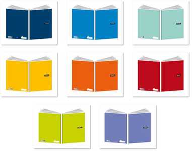 Cartoleria Quaderno Libraccio Maxi tinta unita. 1 rigo. Confezione da 10 pezzi Libraccio