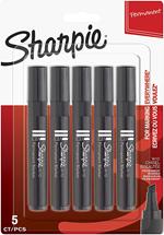 Marcatore SHARPIE W10 marker punta scalpello Nero in blister da 5 pz.