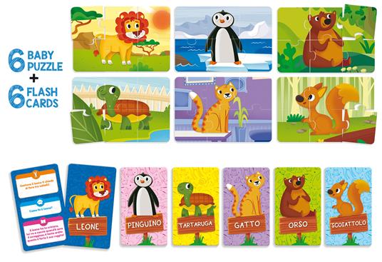 Baby Puzzle + Flash Cards Gli Animali - 2