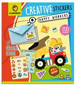 Happy Workers. Creative stickers