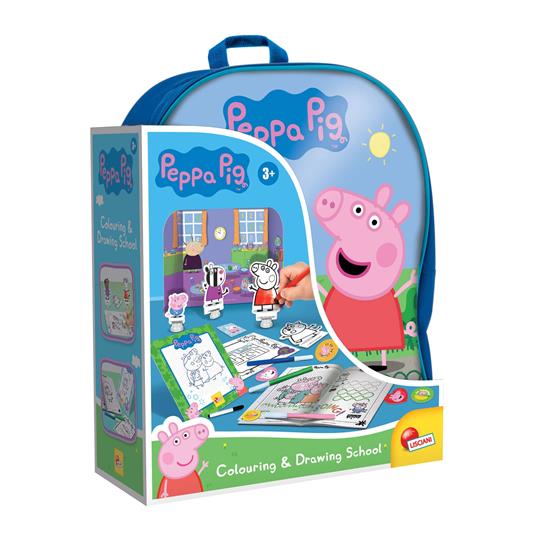 Peppa Pig Zainetto Colouring And Drawing School