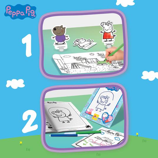 Peppa Pig Zainetto Colouring And Drawing School - 3