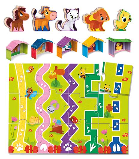 Montessori Legno Baby Farm - gioco logico educativo - 2