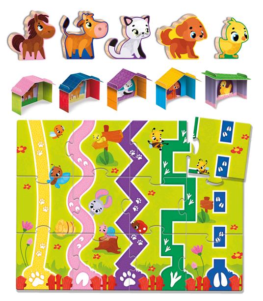 Montessori Legno Baby Farm - gioco logico educativo - 2